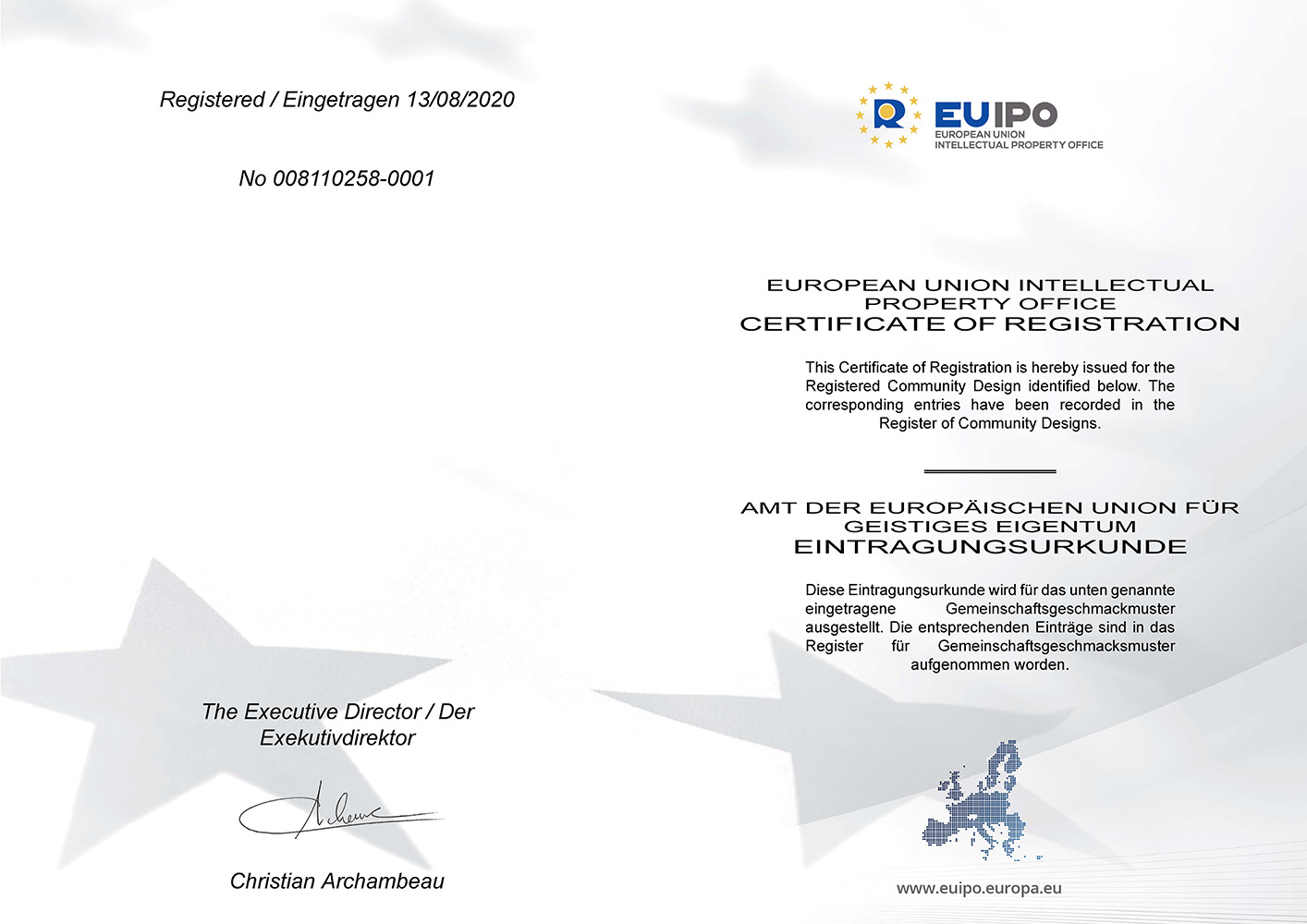 actearlier patent europe